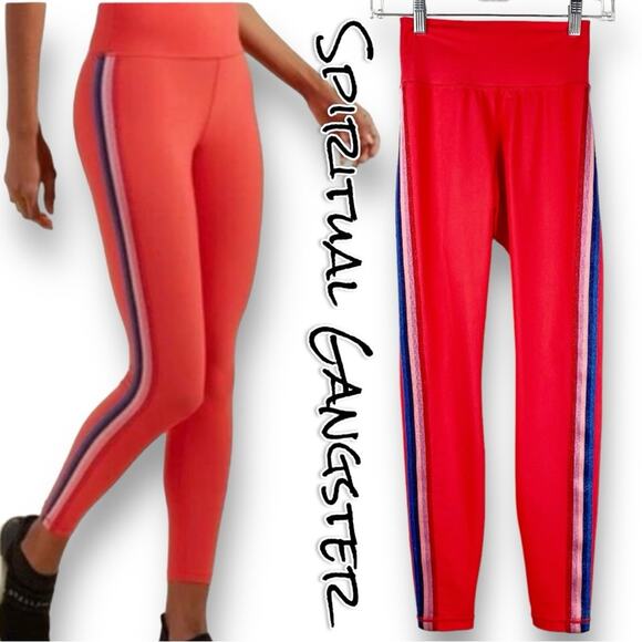 Spiritual Gangster Pants - NWOT Spiritual Gangster Shimmer Stripe 7/8 Leggings Women’s Size XS